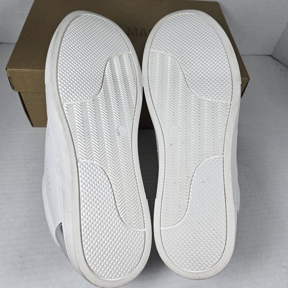 Steve Madden Rezume White and Silver Star Sneakers with Suede  Size Women's 10 - Picture 8 of 11